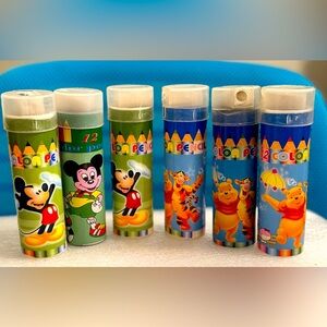Vintage Disney & Winnie the Pooh Colored Pencils Set w/Sharpeners,a Collectible